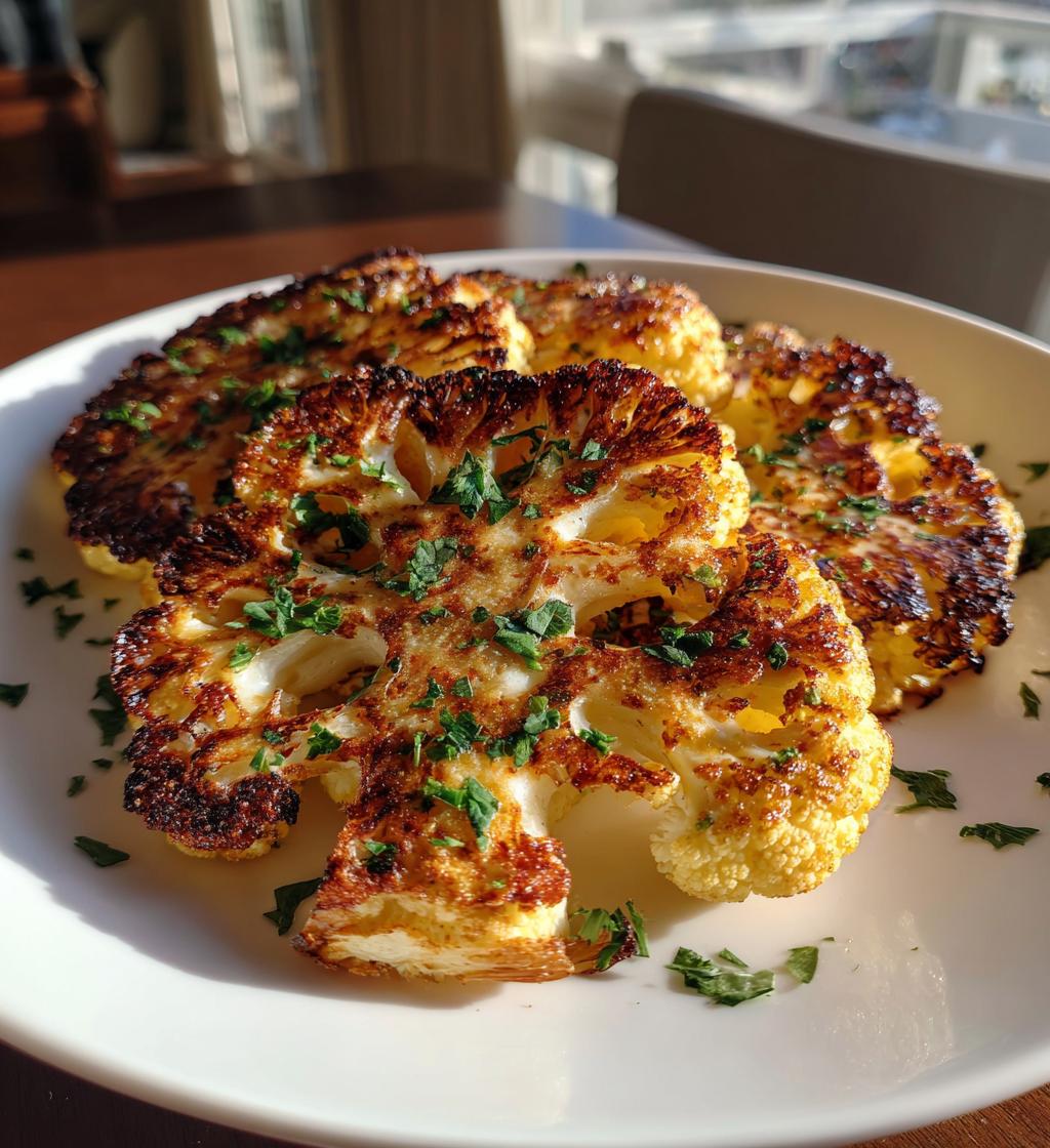 Baked Cauliflower Steaks with Mozzarella - detail 1