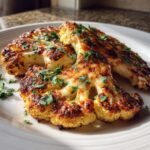 Baked Cauliflower Steaks with Mozzarella
