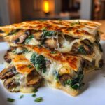 Baked Spinach Mushroom Quesadillas