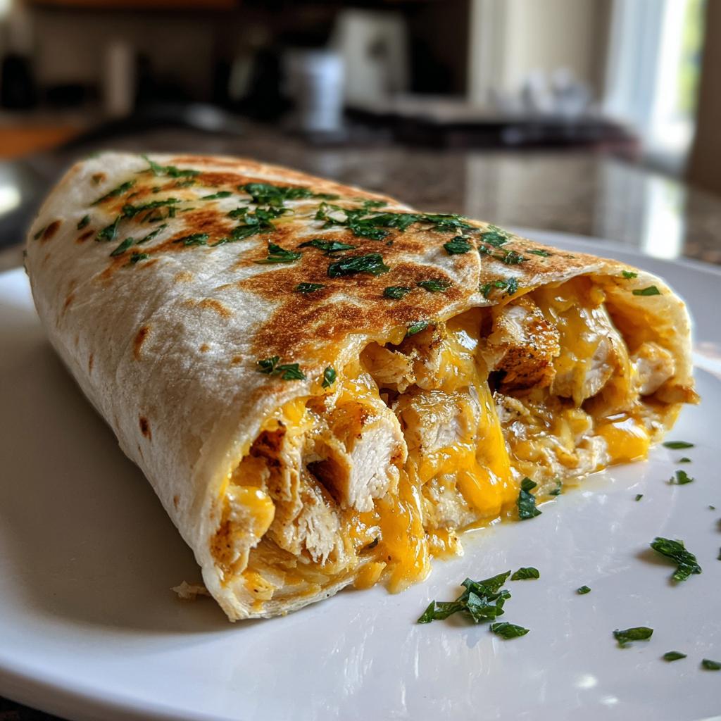 Cheesy Garlic Chicken Wraps – The Ultimate Flavor Explosion! - detail 1