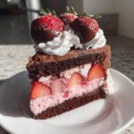 Chocolate-Dipped Strawberry Mousse Cake