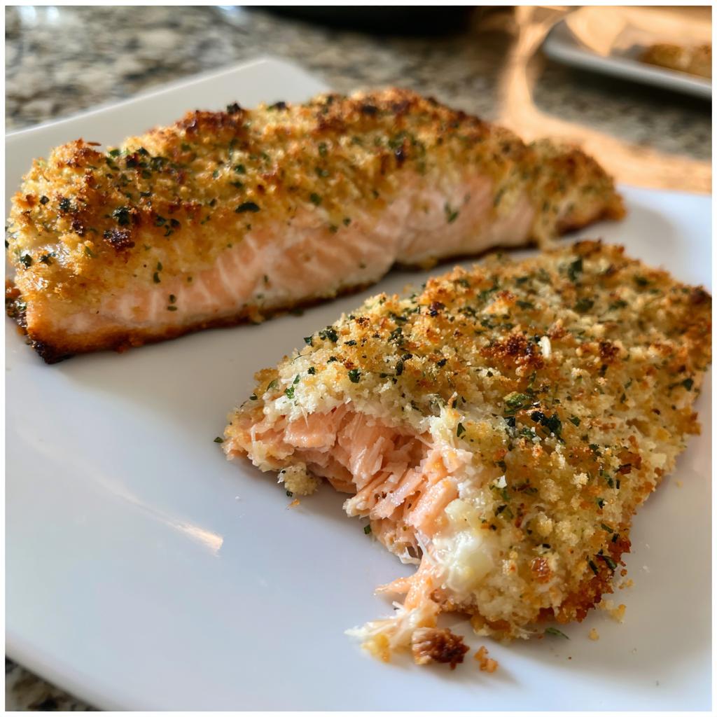 30-Minute Crispy Baked Parmesan Crusted Salmon Magic