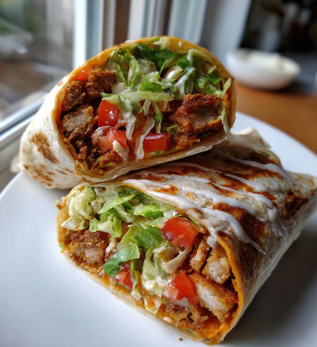 Crispy Chicken Wraps with Ground Beef and Ranch Dressing - detail 1