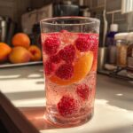 Homemade Raspberry Peach Lemonade