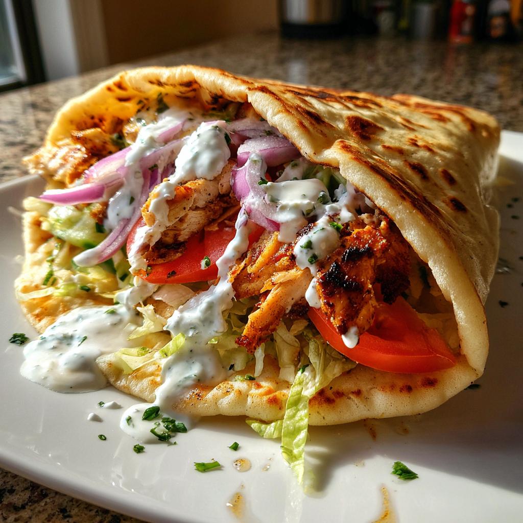 Mediterranean Chicken Gyros with Creamy Feta Tzatziki - detail 1