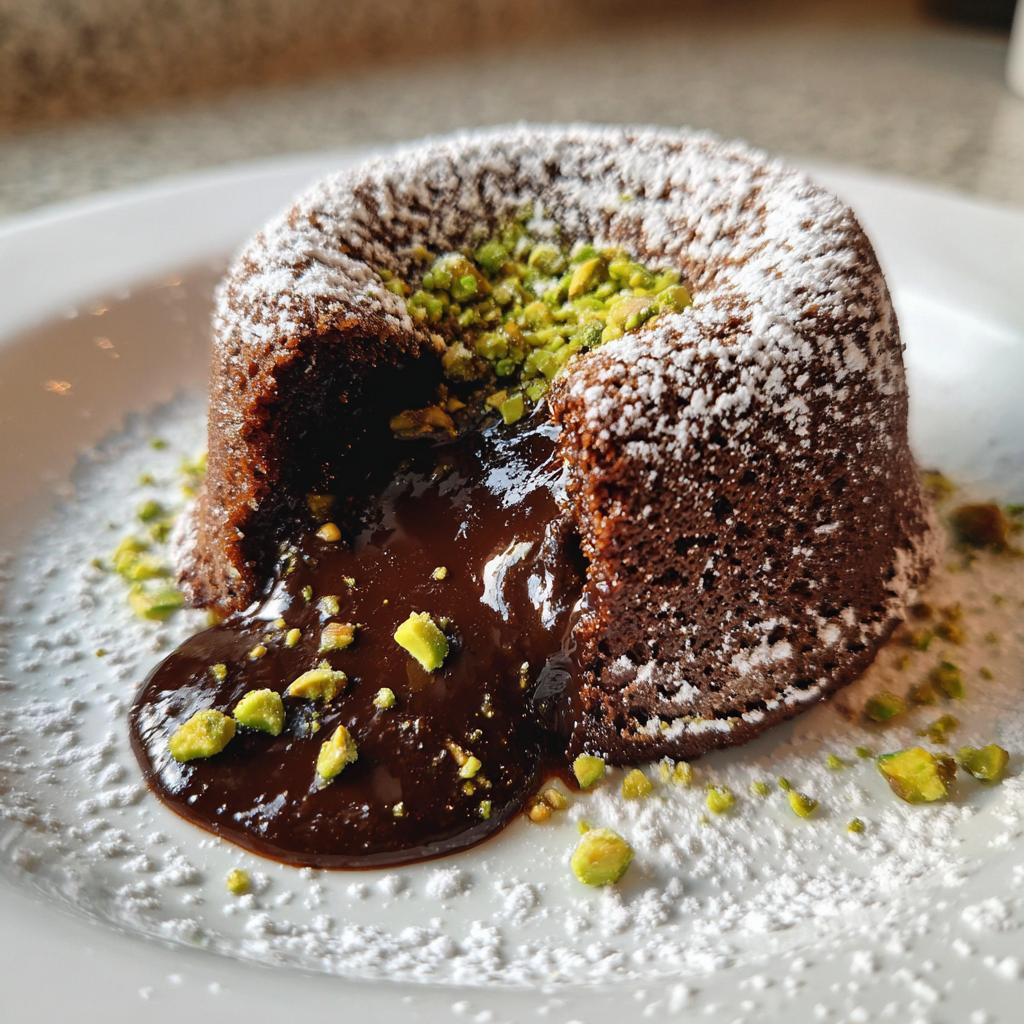 Pistachio Chocolate Lava Cakes - detail 1