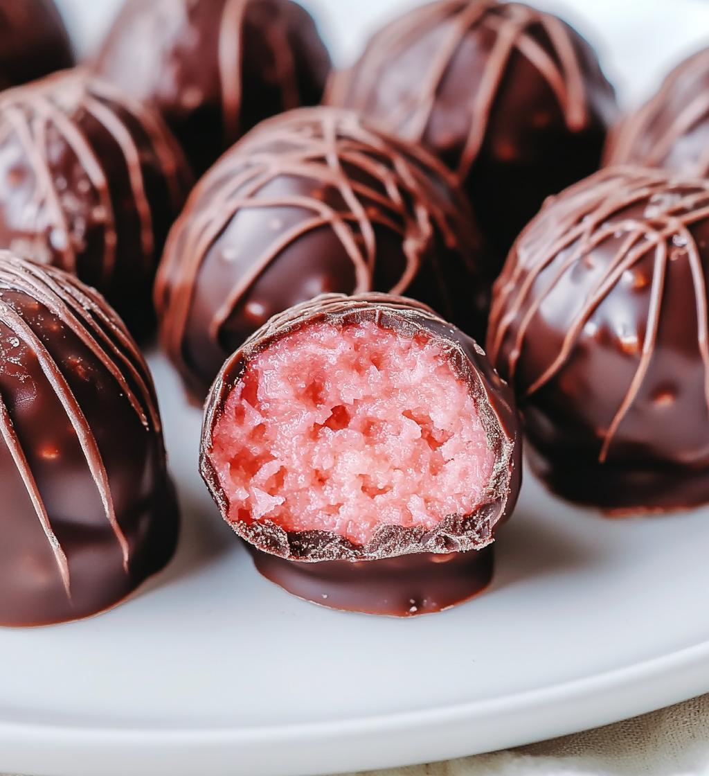 4-Ingredient Strawberry Truffles - detail 1