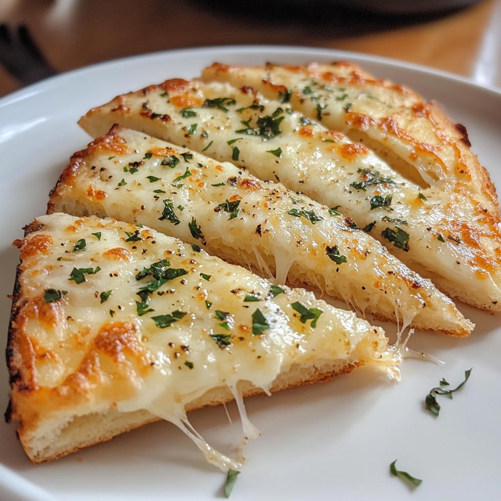 5-Minute Air Fryer Cheesy Tortilla Garlic Bread Cravings Fix