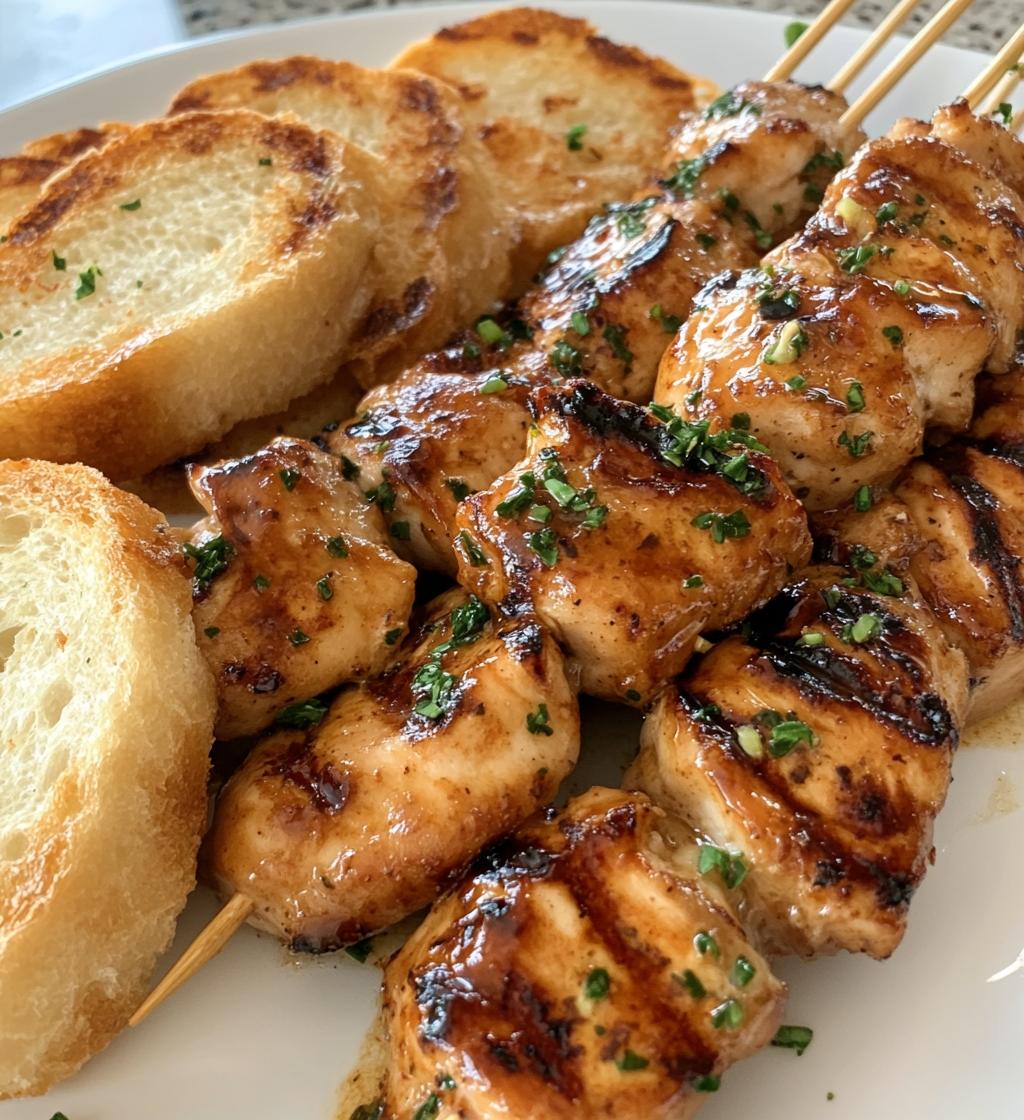 BBQ Chicken Skewers with Garlic Bread - detail 1