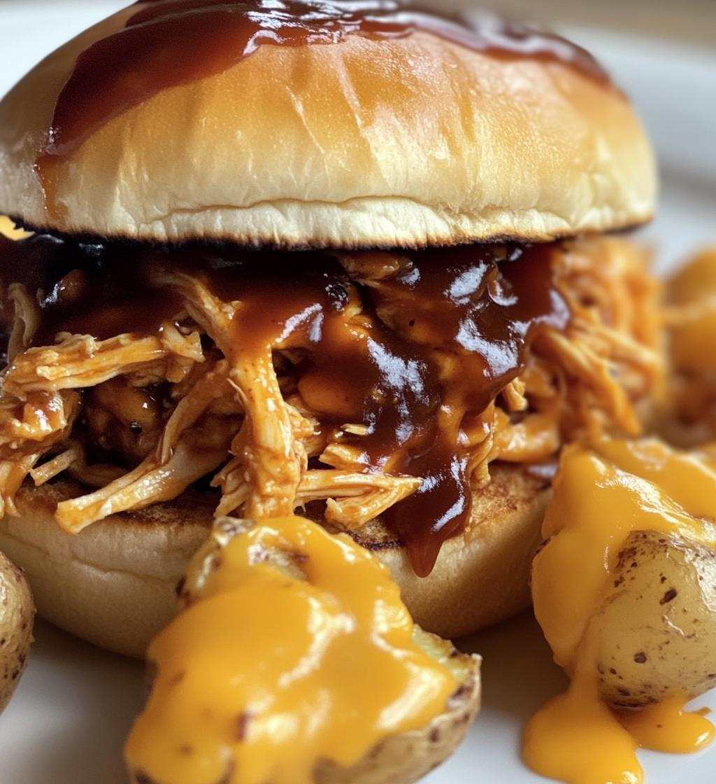 BBQ Chicken Sliders with Cheesy Potato Bites - detail 1