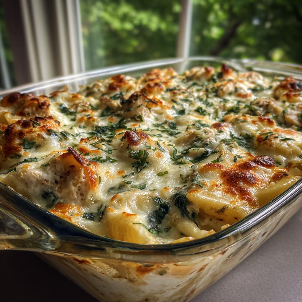 Cheesy Alfredo Chicken Bake with Spinach - detail 1