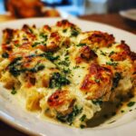 Cheesy Alfredo Chicken Bake with Spinach