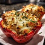 Cheesy Chicken Alfredo Stuffed Peppers