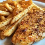 Chicken Fillet in Spicy, Creamy Garlic-Parmesan Sauce with Fries