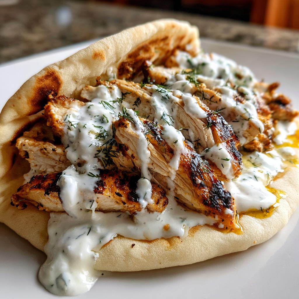 Juicy Chicken Gyros with 5-Star Creamy Feta Tzatziki Sauce