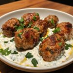 Chicken Kofta with Garlic Yogurt Sauce