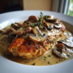 Chicken with creamy mushroom sauce