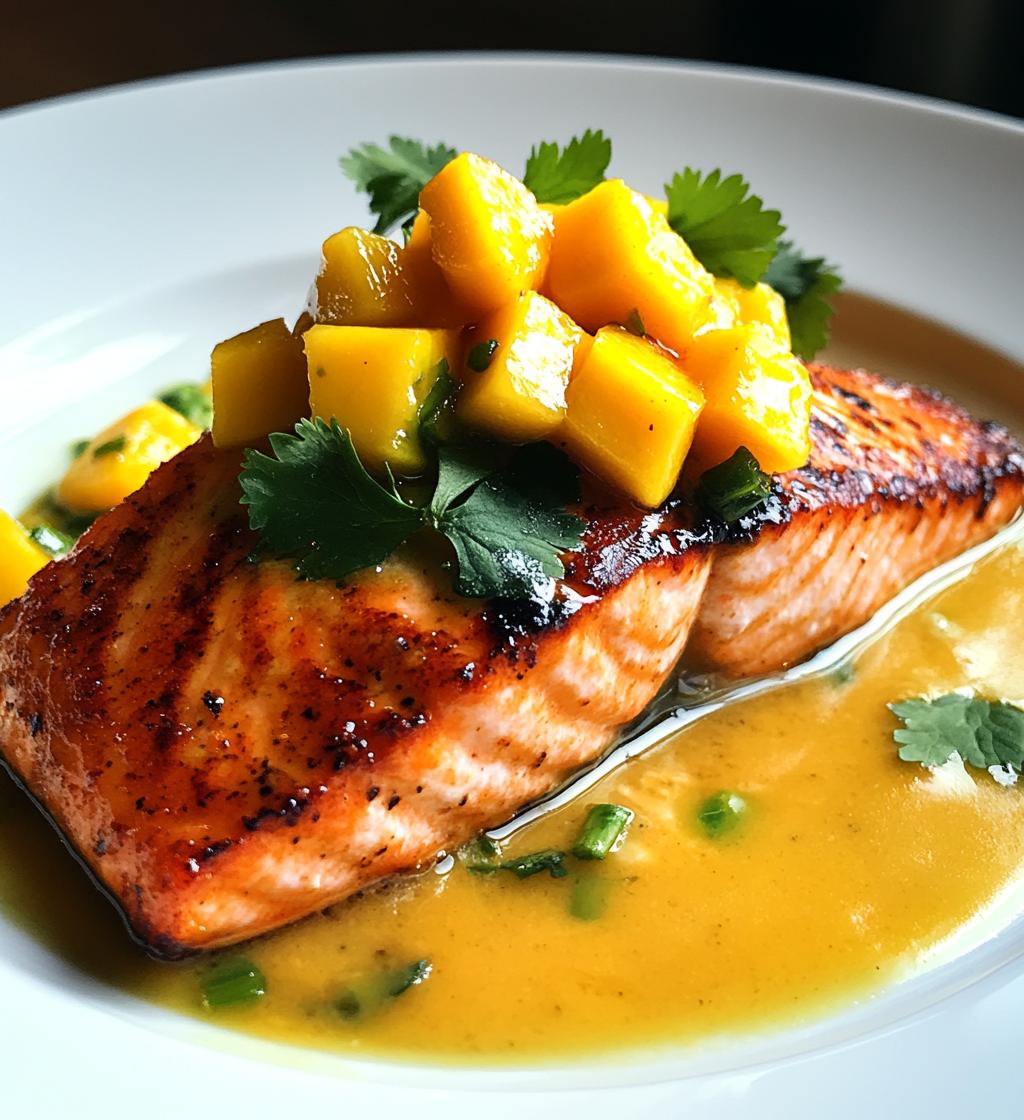 Coconut Curry Salmon with Mango - detail 1