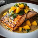Coconut Curry Salmon with Mango