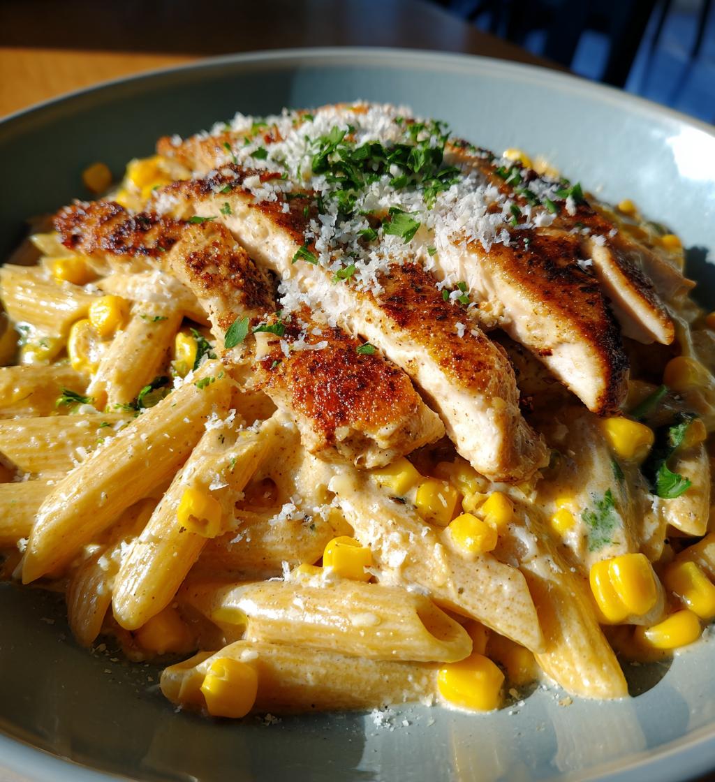30-Minute Creamy Cajun Chicken Pasta with Corn Perfection