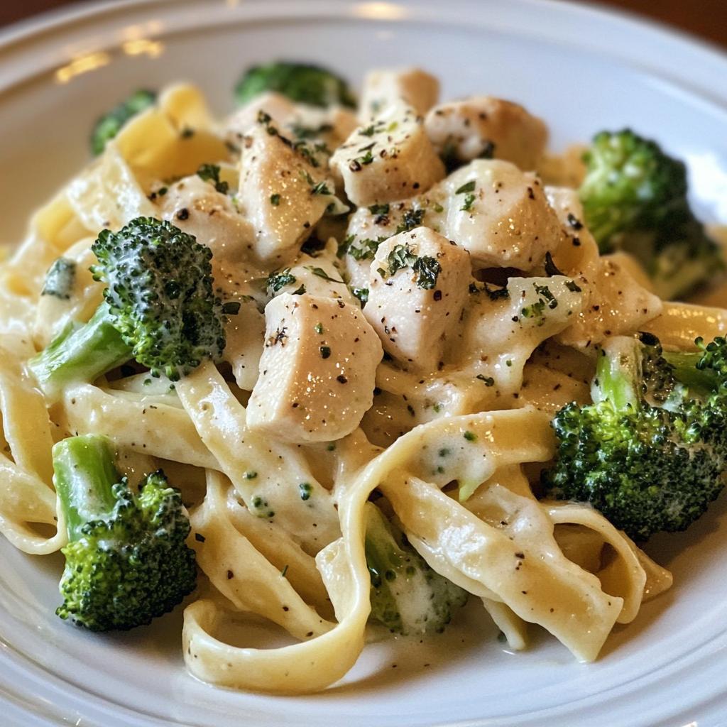 Creamy Chicken Broccoli Alfredo Pasta