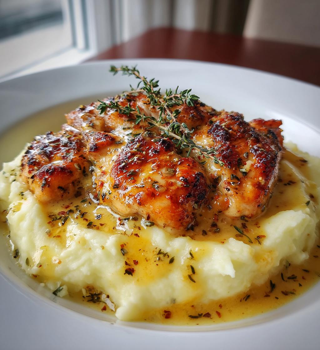 Creamy Garlic Butter Chicken with Mashed Potatoes - detail 1