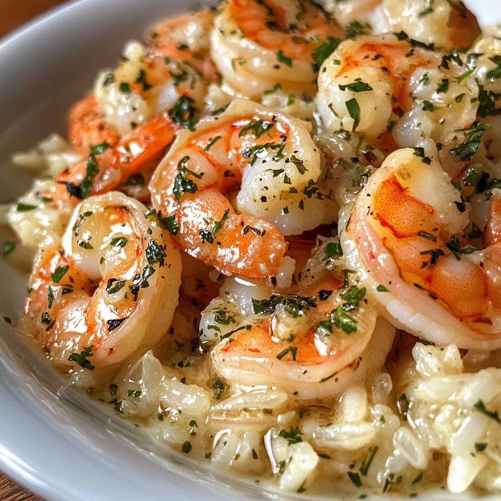 Creamy Garlic Butter Shrimp Bowl with Herb Rice