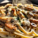 Creamy Garlic Mushroom Pasta with Chicken