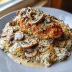 Creamy Mushroom Chicken with Herb Rice
