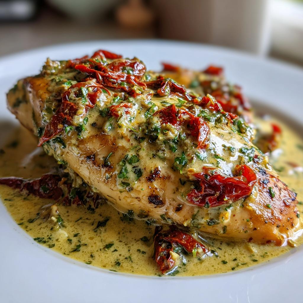Creamy Pesto Chicken with Sun-Dried Tomatoes - detail 1