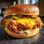 Crispy Chicken Sandwich with Cheese & Pickles