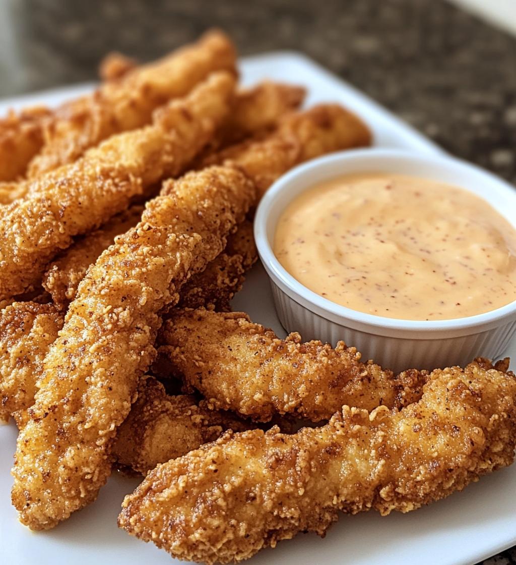 Crispy Fried Chicken Strips with Cheesy Dip - detail 1