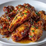 Crispy Honey Garlic Chicken Wings