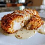 Crispy Parmesan Chicken with Rich Garlic Sauce