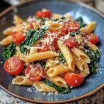 Delicious Spinach Tomato Pasta