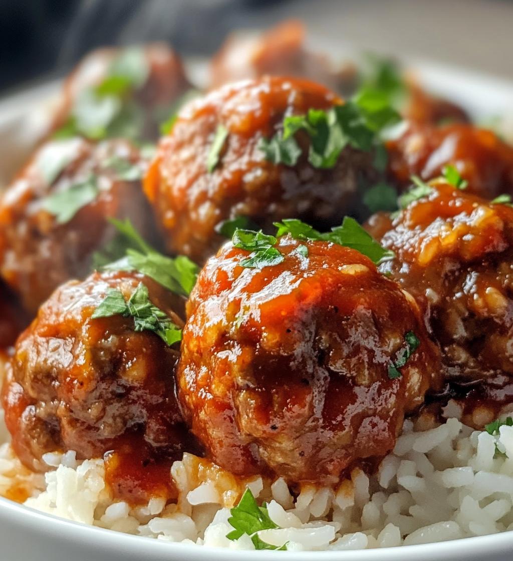 Easy Meatballs and Rice Bowl Recipe