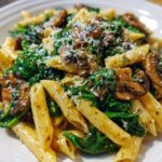 Easy Spinach Mushroom Pasta Recipe You'll Love!