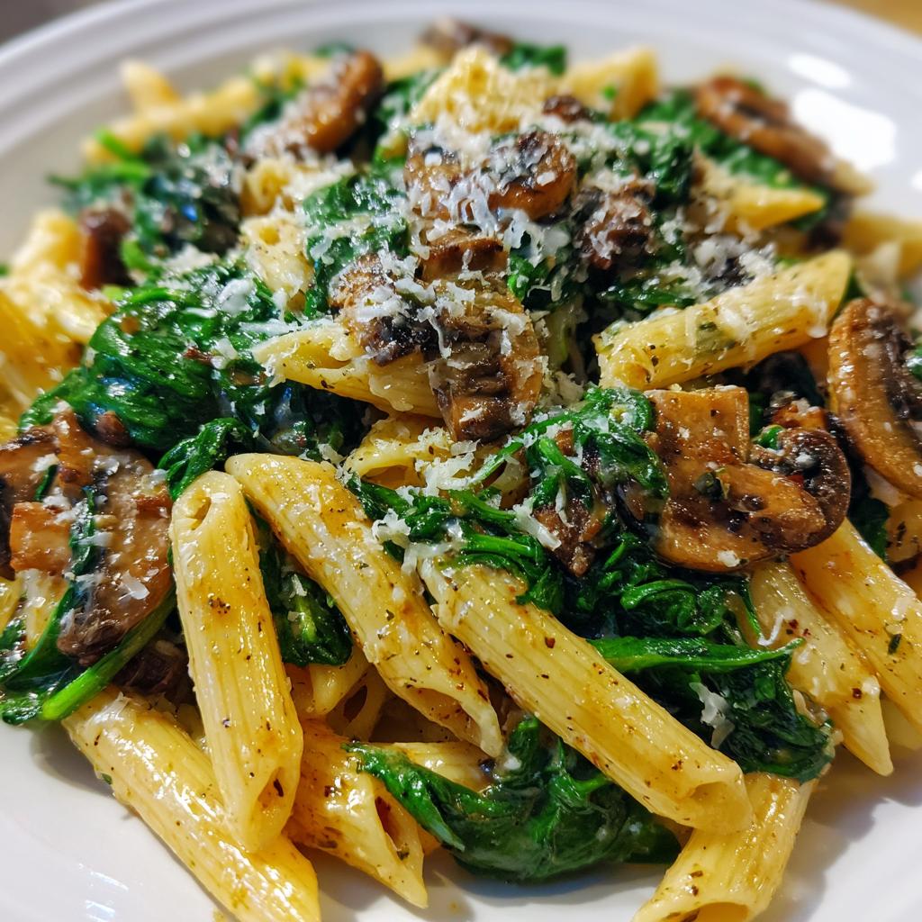 Easy Spinach Mushroom Pasta Recipe You'll Love!