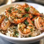 Garlic Butter Shrimp Bowl Recipe with Creamy Herb Rice