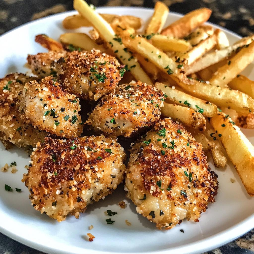 Garlic Parmesan Chicken Bites with Fries - detail 1