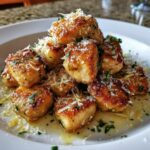 Garlic butter chicken bites with lemon parmesan