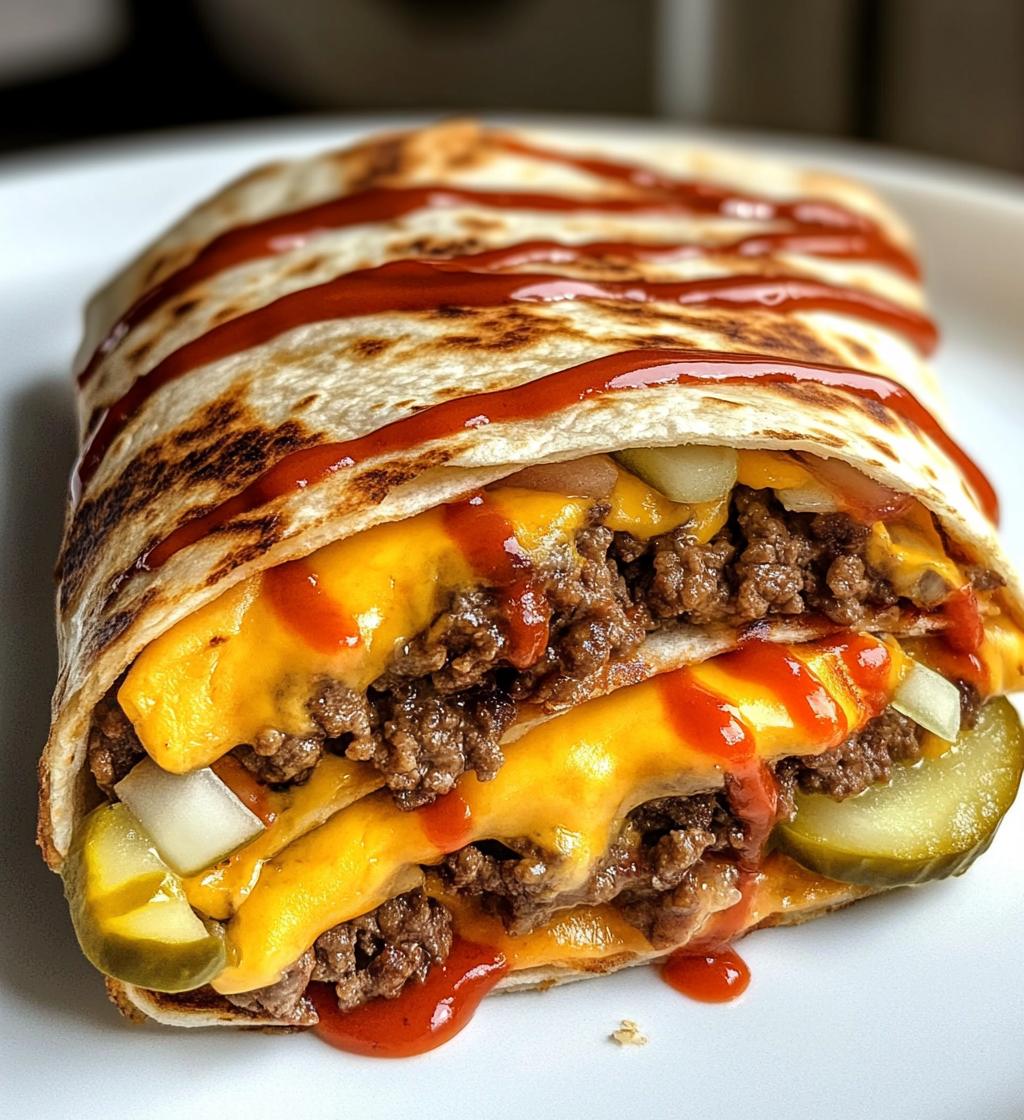 Grilled Cheeseburger Wraps - detail 1