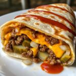 Grilled Cheeseburger Wraps