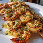 Grilled Shrimp Skewers with Garlic Butter Sauce