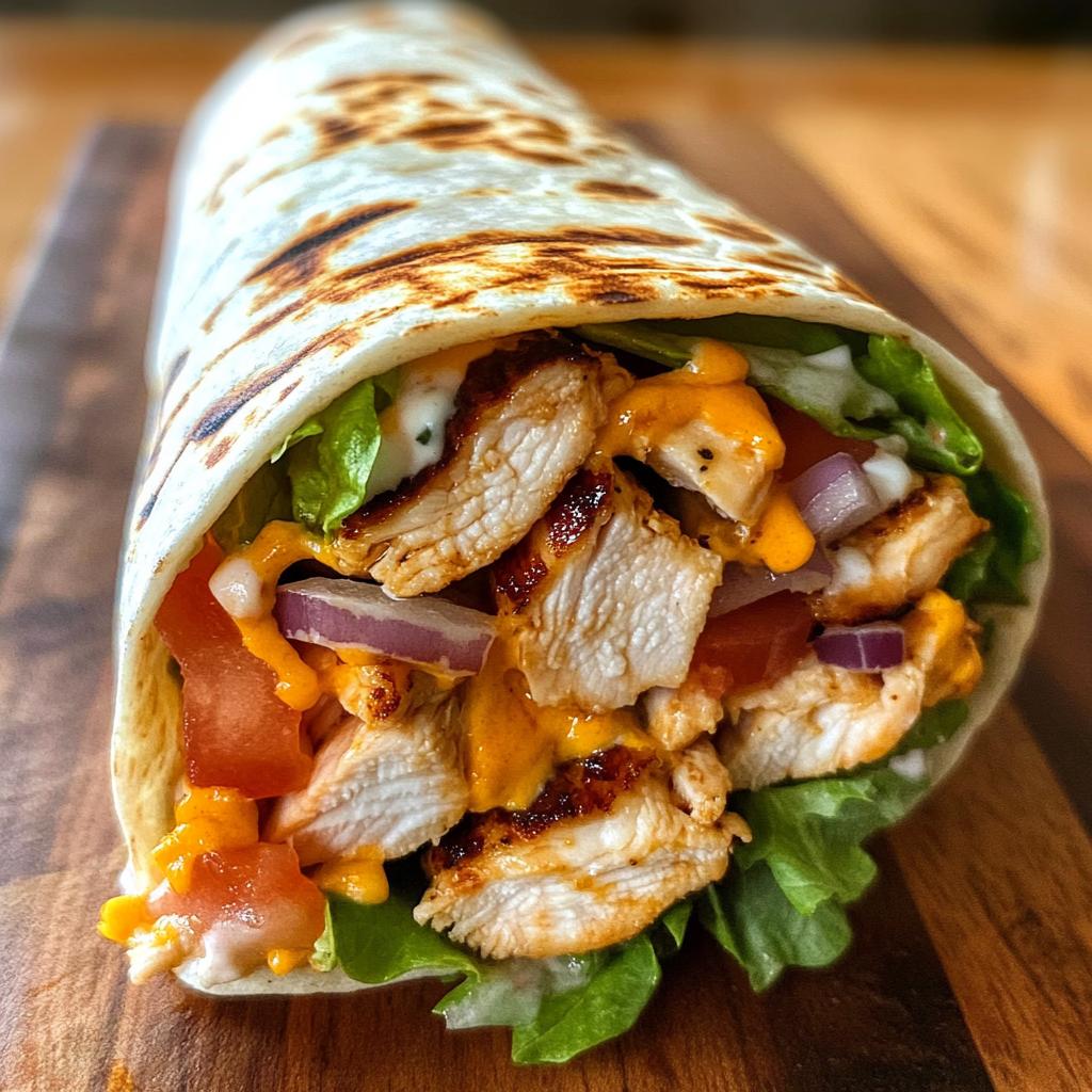 Grilled Spicy Chicken Tortilla Wrap in Just 30 Minutes – Irresistible!