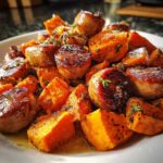 Honey Garlic Sausage Sweet Potatoes