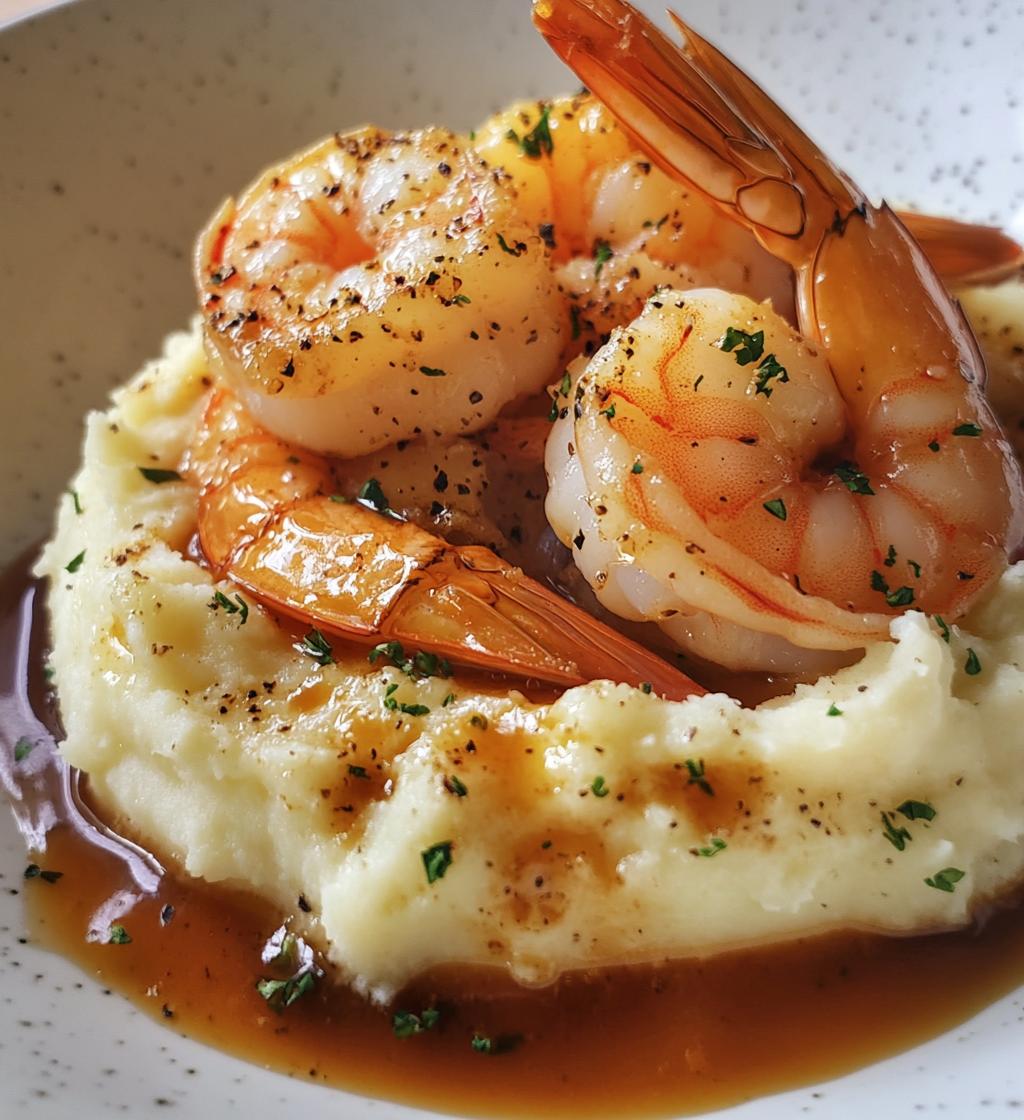 Honey Garlic Shrimp with Creamy Mashed Potatoes - detail 1