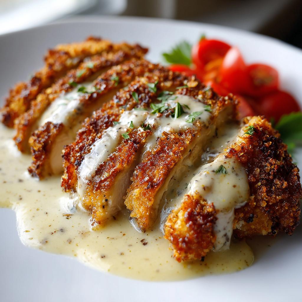 How To Make Parmesan Crusted Chicken with Creamy Garlic Sauce - detail 1