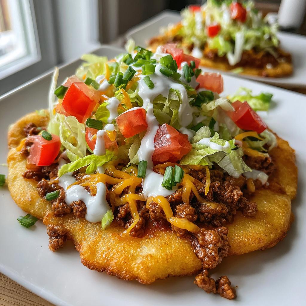Navajo Tacos (Indian Fry Bread) - detail 1