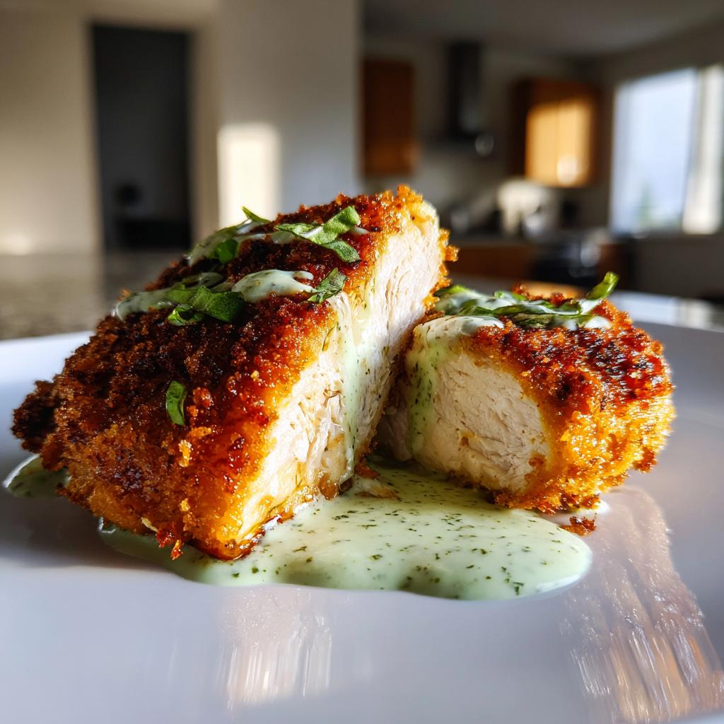Parmesan Crusted Chicken with Basil Aioli – Crispy, Creamy, and Irresistible - detail 1